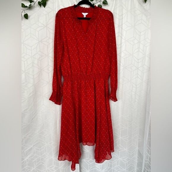 Time & Tru Long Sleeve Floral Dress - Picture 1 of 8